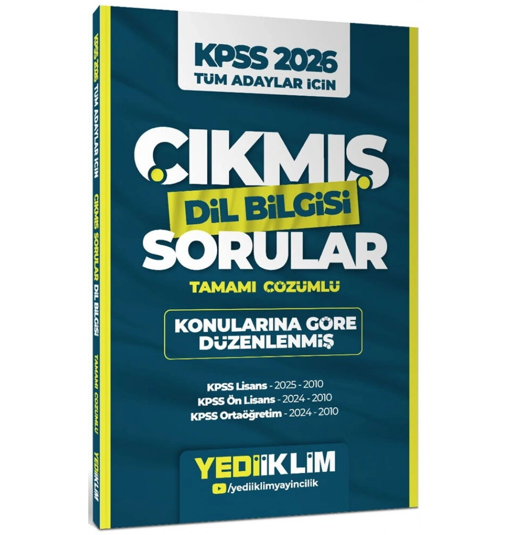 Kpss 2026 Tüm Adaylar Dilbilgisi Çıkmış Sorular 2010-2025 Yediiklim