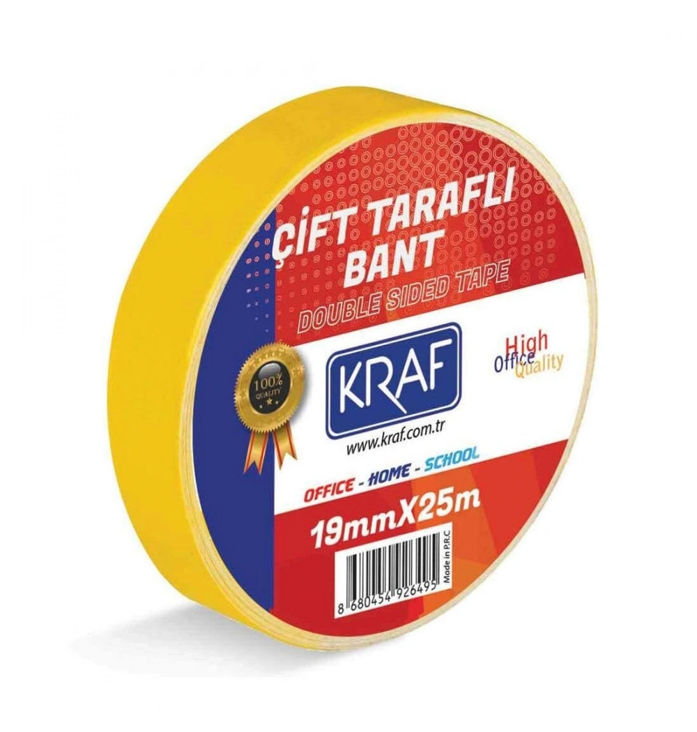 Kraf Çift Taraflı Bant 19mmX25m 2519G
