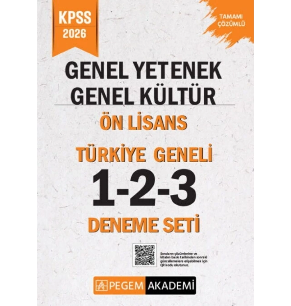 Pegem 2026 Kpss Gy Gk Önlisans Türkiye Geneli 1-2-3 Deneme Seti