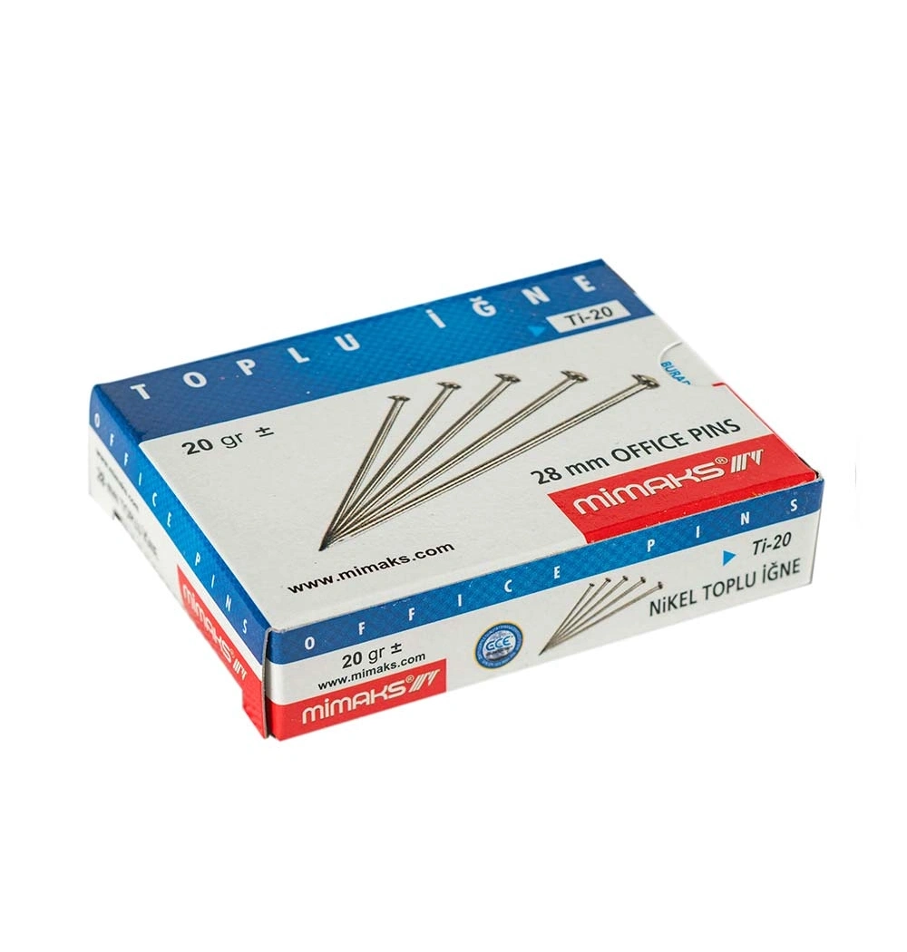 Mimaks Toplu İğne 28mm Nikel 50gr Tİ50