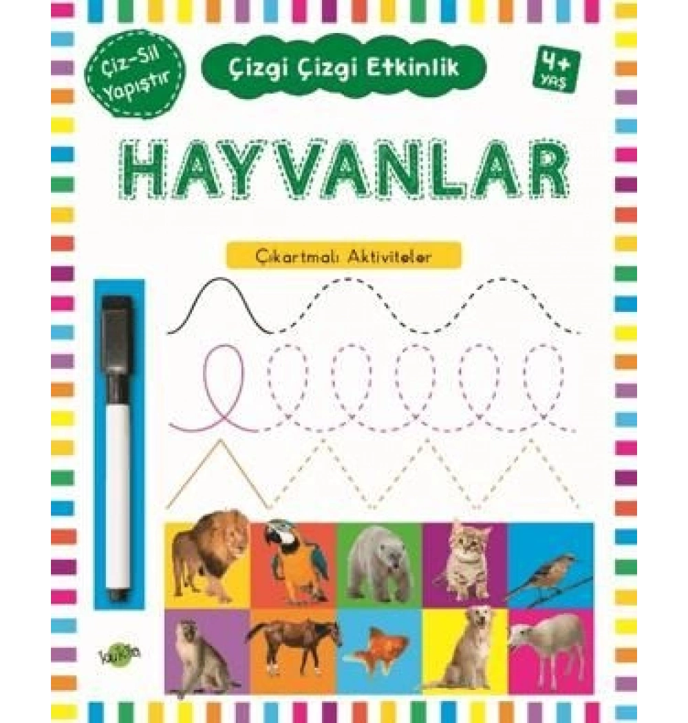 Hayvanlar Çizgi Etkinlik 4+Yaş Kukla