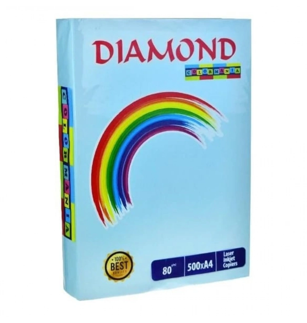Diamond Renkli Fotokopi Kağıdı a4 A.Mavi 100 Lü 80 Gr