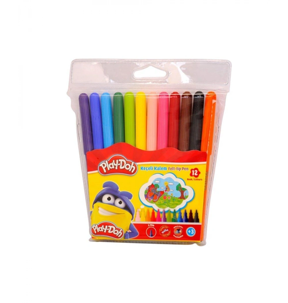 Play-Doh Keçeli Kalem 2 Mm. 12 Renk Pvc Ke005