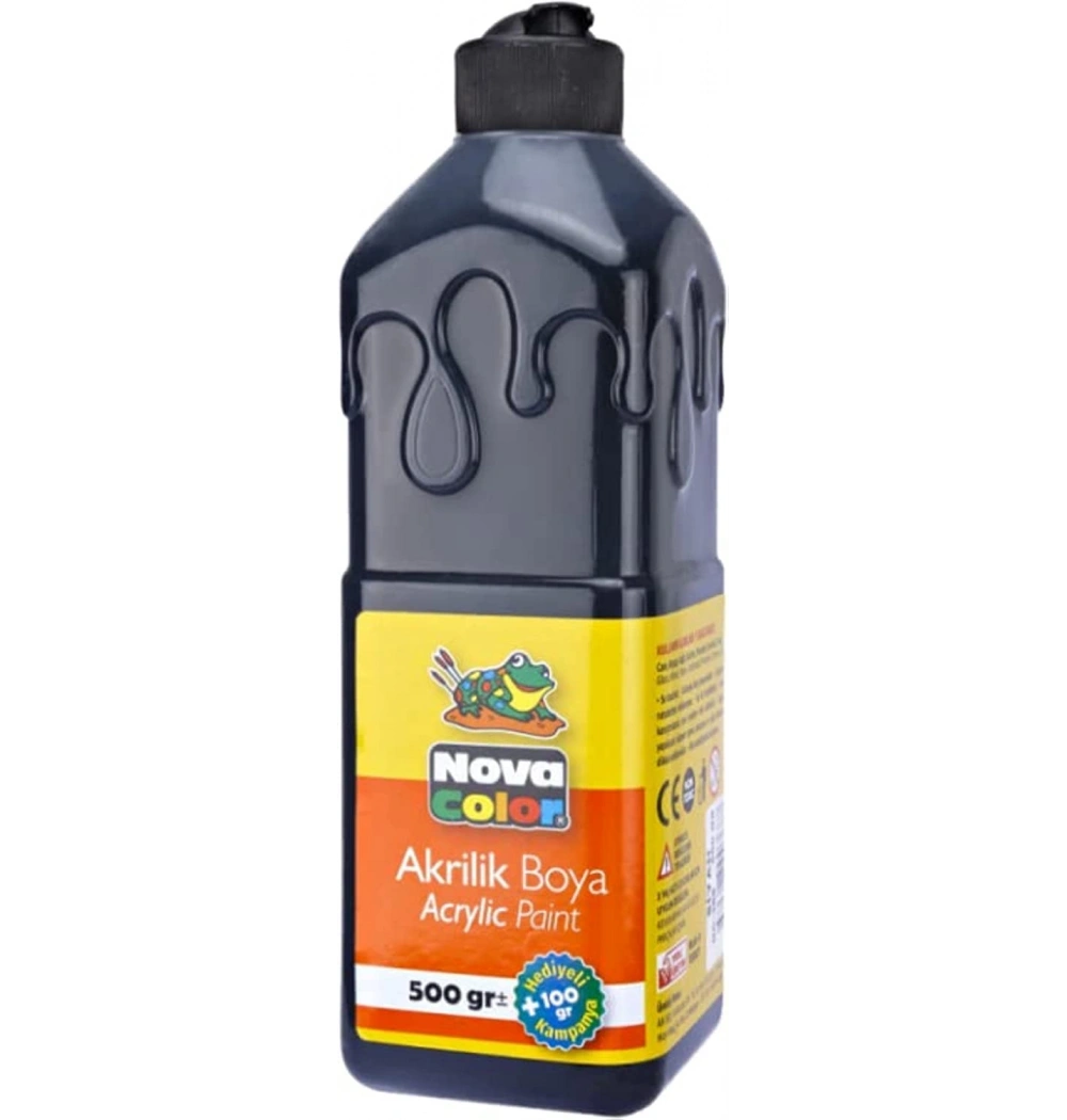 Nova Color Akrilik Boya 500 Gr Siyah Nc-386