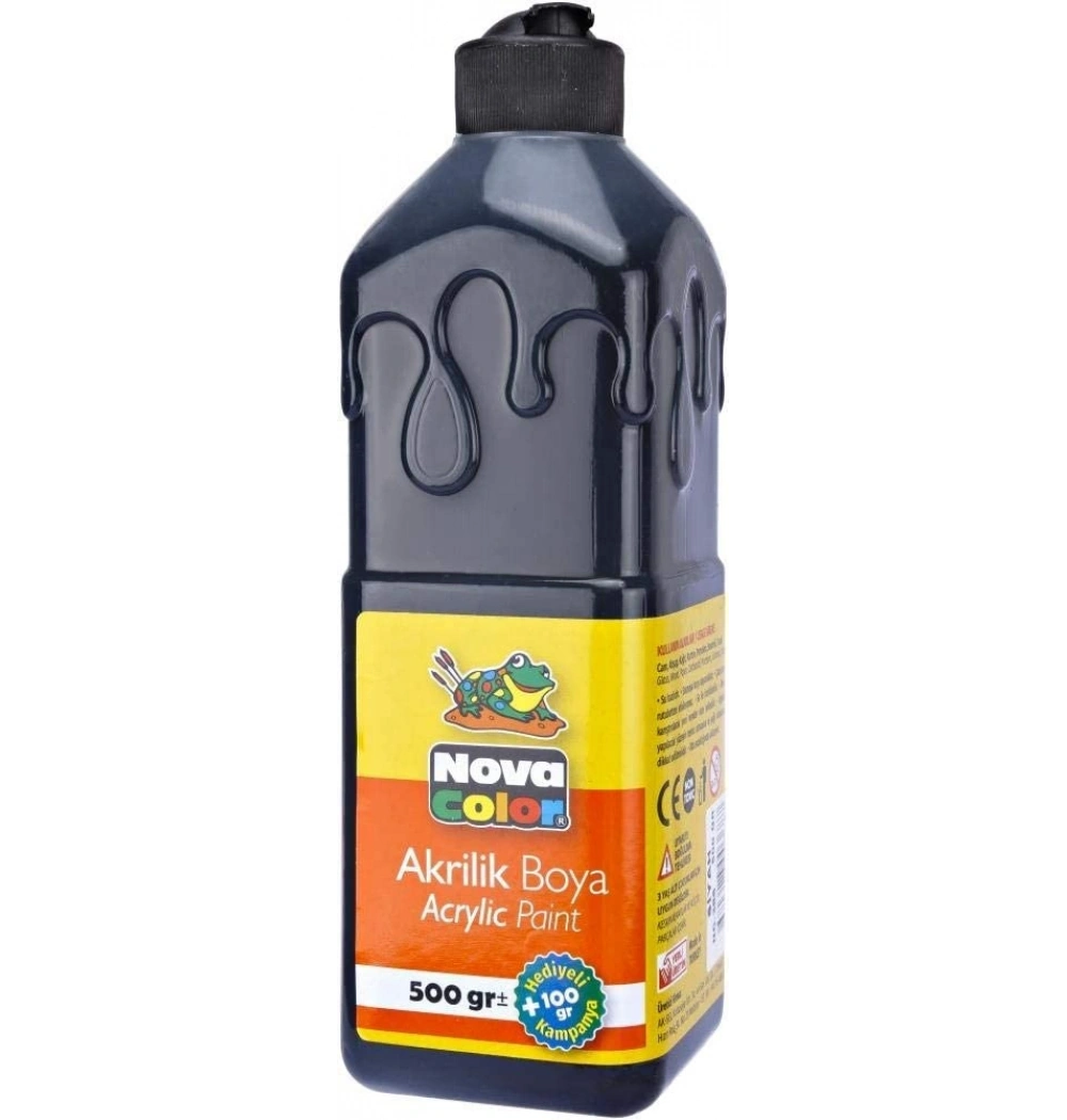 Nova Color Akrilik Boya 500 Gr Siyah Nc-386