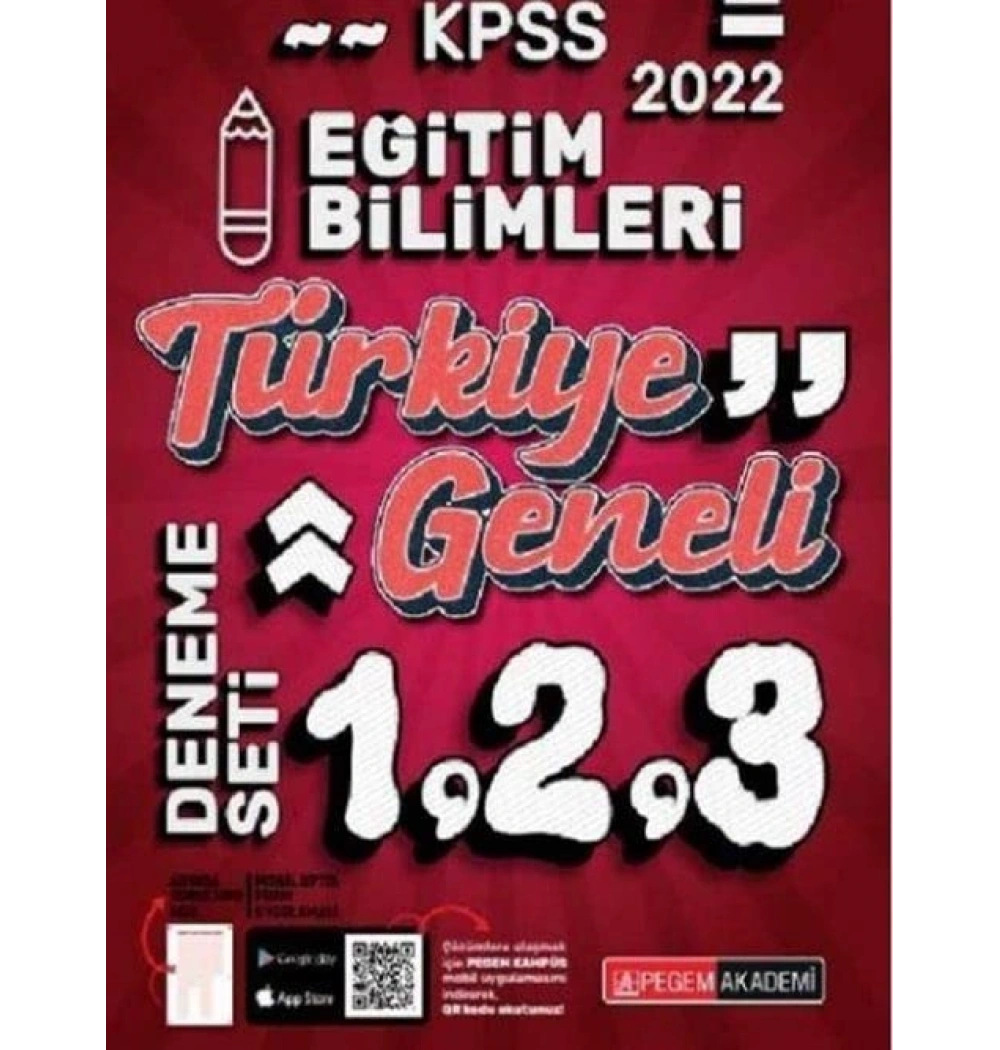 Pegem Kpss 2022 Eğitim Bilimleri Türkiye Geneli Deneme 1-2-3