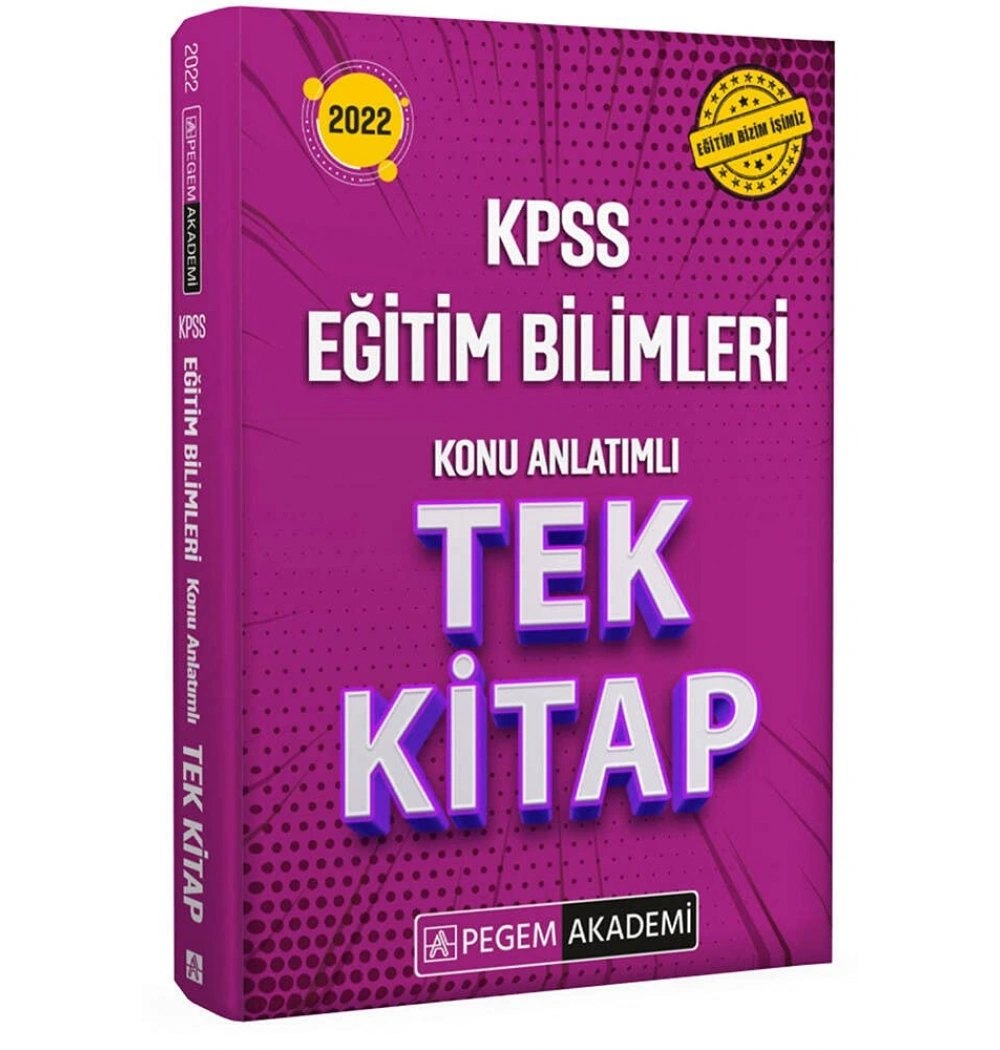 Pegem Kpss 2022 Eğitim Bilimleri Konu Anlatimli Tek Kitap