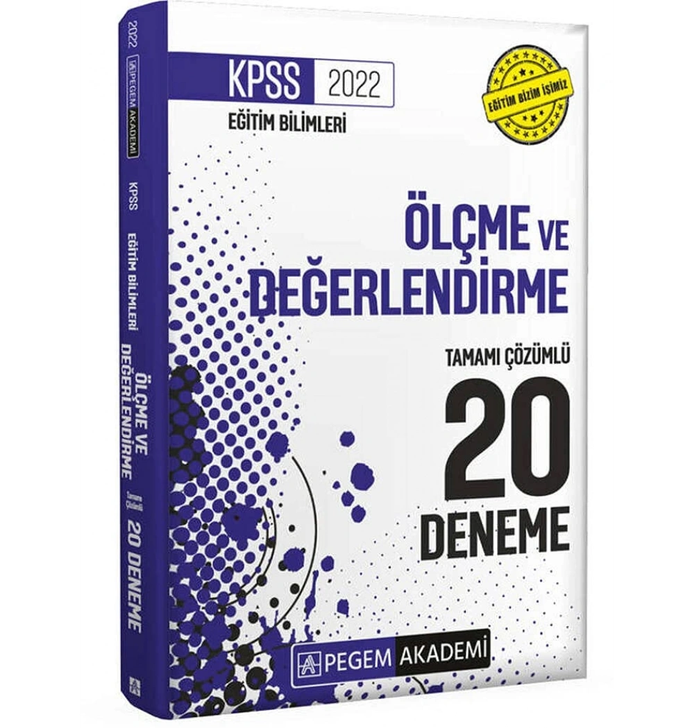 Pegem Kpss 2022 Eğitim Bilimleri Ölçme Değerlendirme 20 Deneme