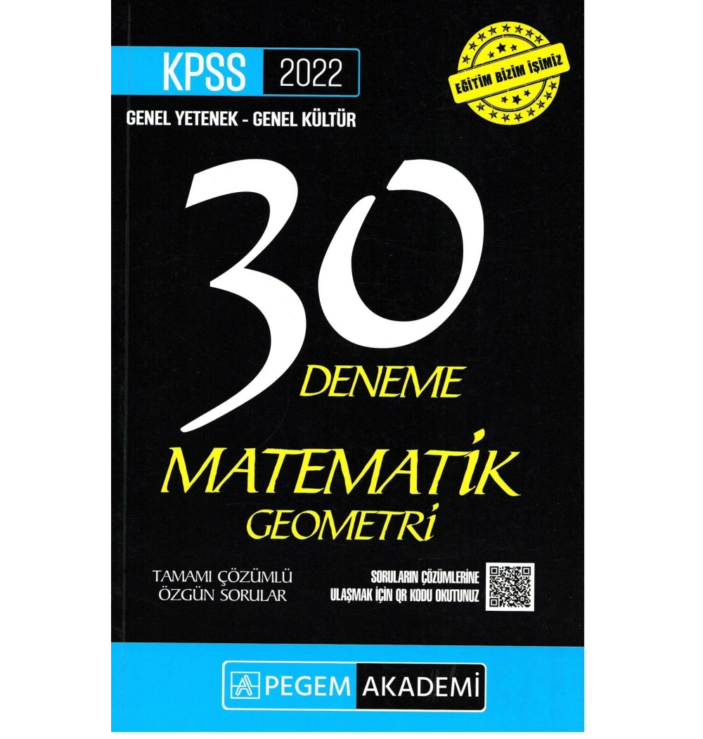 Pegem Kpss 2022 Gyg K Matematik Geometri 30 Çözümlü Deneme