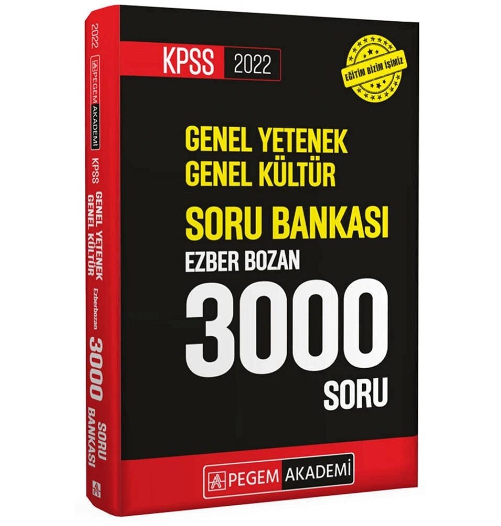 Pegem Kpss 2022 Gy Gk Ezber Bozan 3000 Soru Bankası