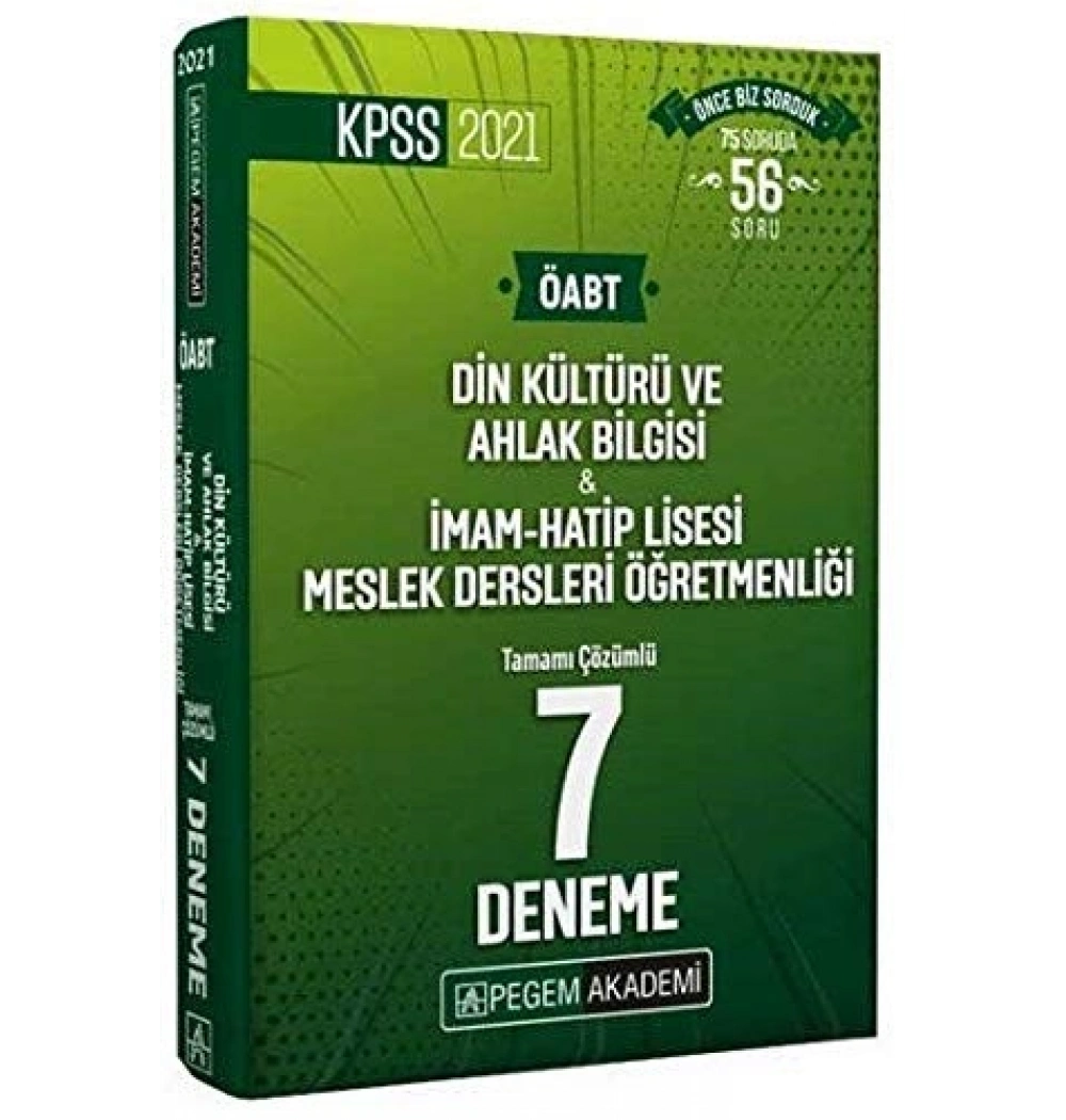 Pegem Öabt 2021 Din Kültürü 7 Çözümlü Deneme
