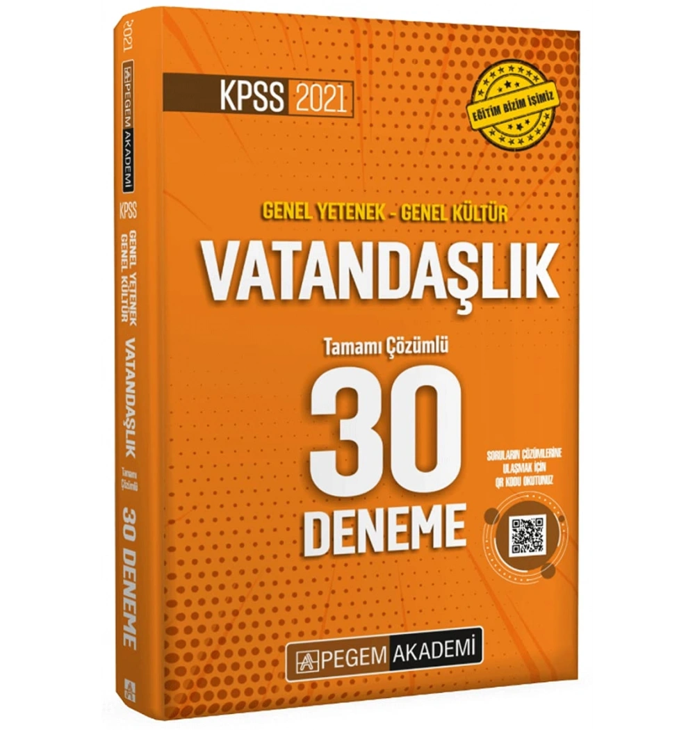 Pegem Kpss Vatandaşlık 30 Çözümlü Deneme