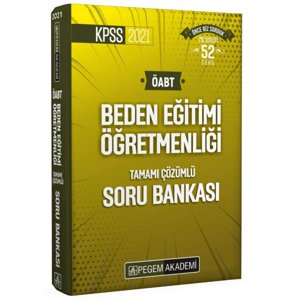Pegem Öabt 2021 Beden Eğitimi Öğretmenliği Çözümlü Soru Bankası