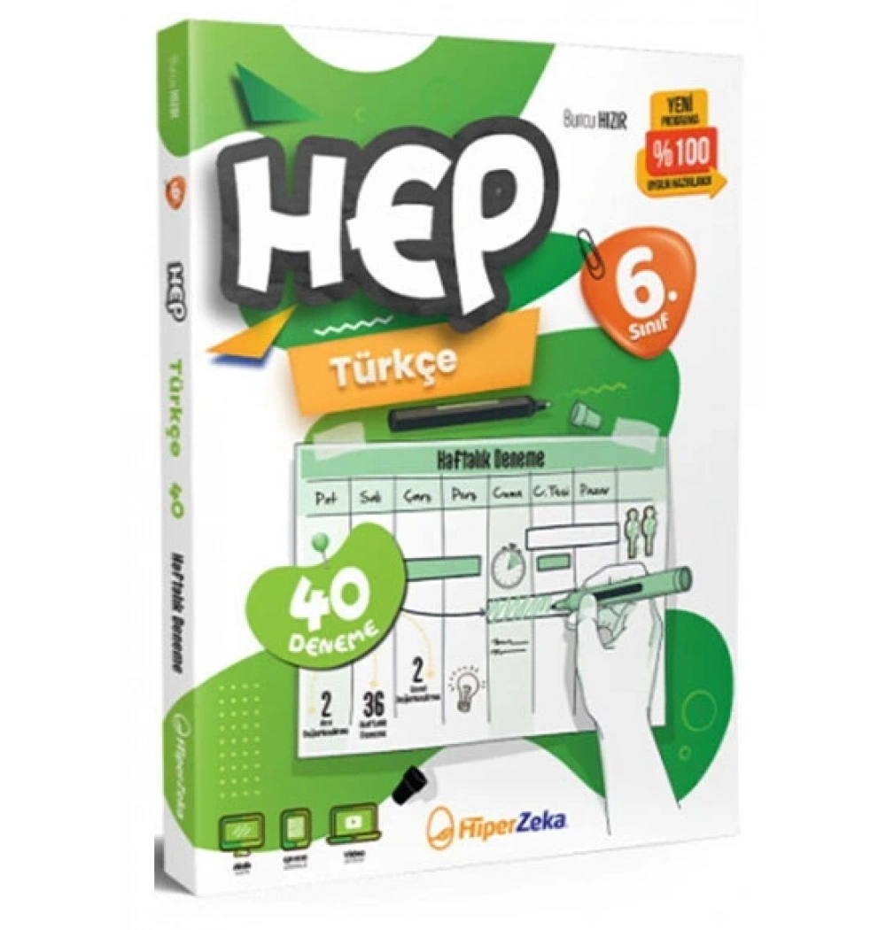 6.Sınıf Hep Türkçe 40 Haftalık Deneme Hiperzeka
