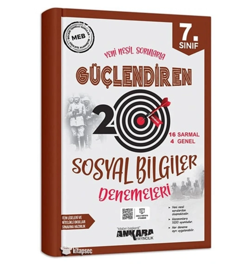 7. Sınıf Sosyal Bilgiler 20 Deneme Ankara Yayın