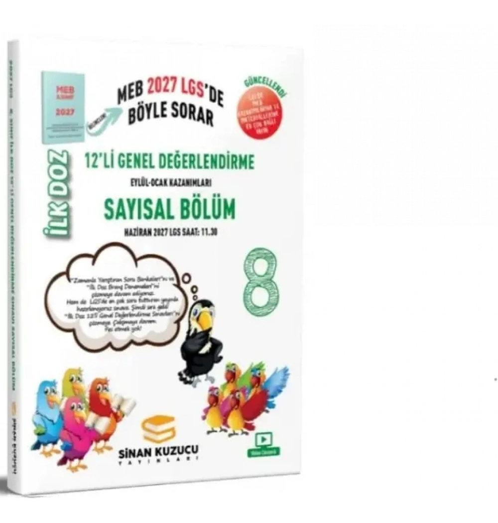 8.Sınıf Sayısal Bölüm İlk Doz 12 li Genel Değerlendirme Sınavı 2027 Lgs Sinan Kuzucu