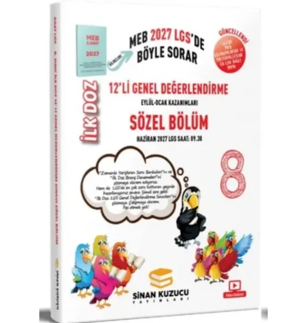 8.Sınıf Sözel Bölüm İlk Doz 12 li Genel Değerlendirme Sınavı 2027 Lgs Sinan Kuzucu
