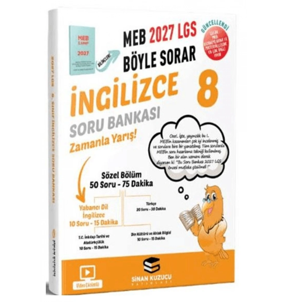 8.Sınıf İngilizce Soru Bankası 2027 Lgs Meb Böyle Sorar Sinan Kuzucu