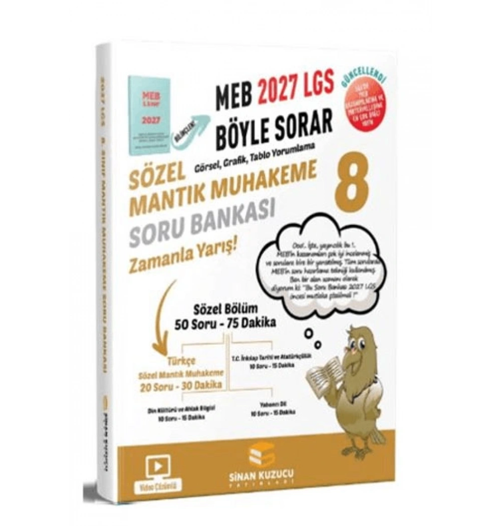 8.Sınıf Sözel Mantık Muhakeme Soru Bankası 2027 Lgs Meb Böyle Sorar Sinan Kuzucu