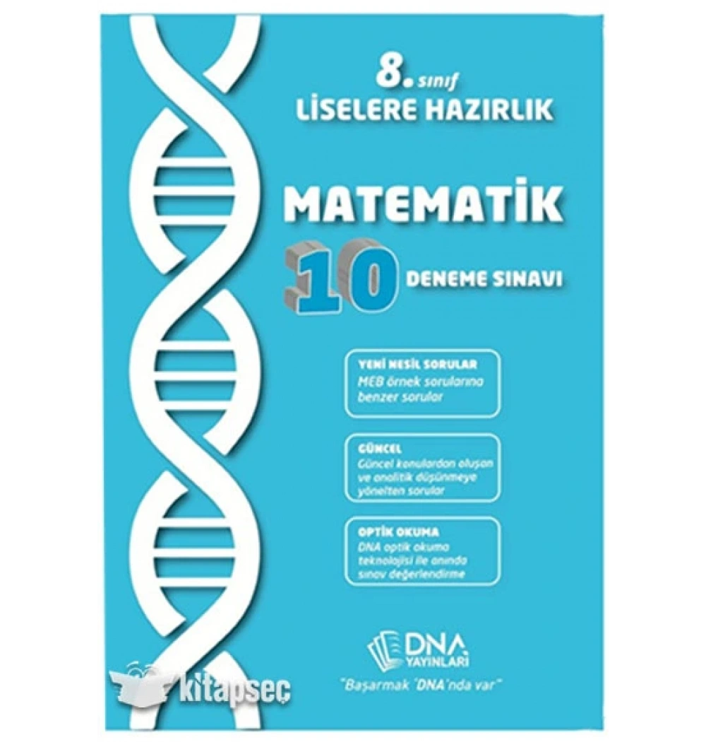 8.Sınıf Matematik 10 Deneme Sınavı Dnayayın