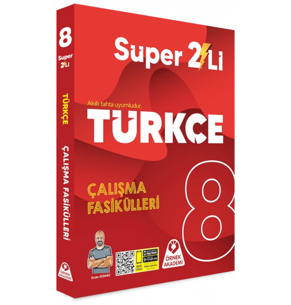8.Sınıf Türkçe Süper 2 li Çalışma Fasikülleri Paragraf Soru Bankası Örnek akademi