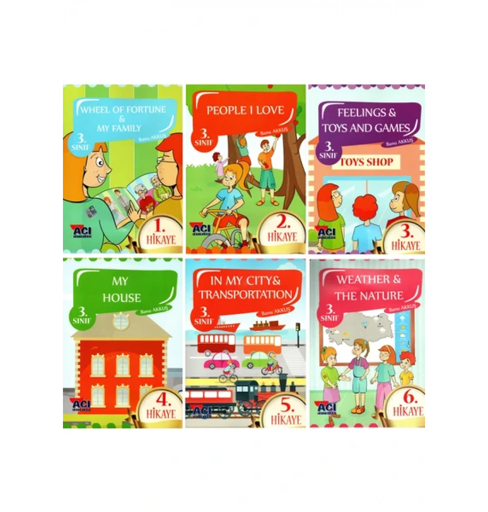 Açı 3.Sınıf İngilizce Hikayeler 6 Lı Set