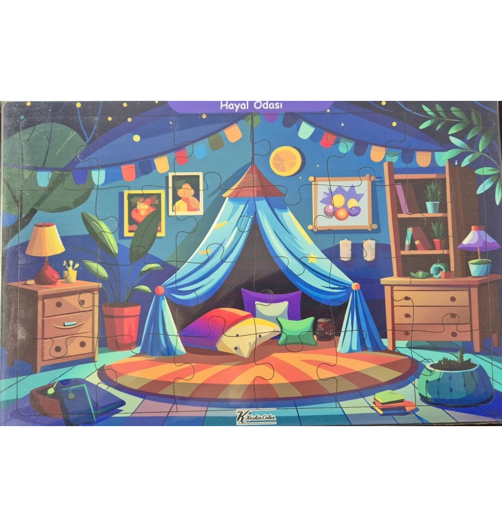 Ahşap Puzzle 24x30 cm 24 Parça Hayal Odası