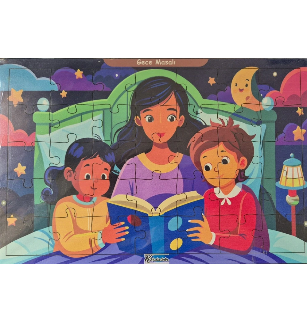 Ahşap Puzzle 24x30 cm 35 Parça Gece Masalı