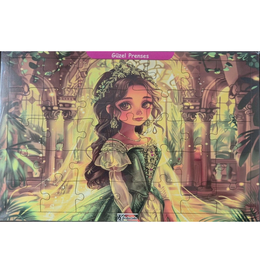 Ahşap Puzzle 24x30 cm 35 Parça Güzel Prenses