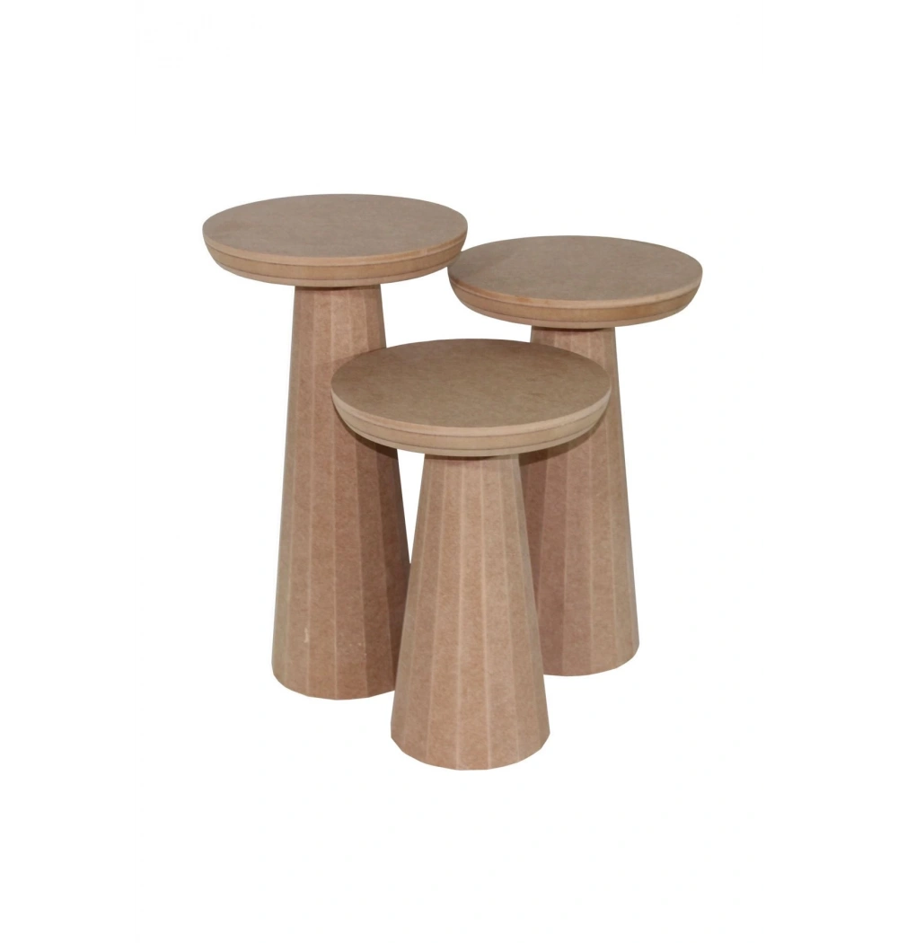 Ahşap Sehpa 3 Lü Takım Sh 26 - Bozkar