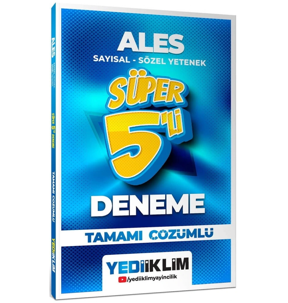 Ales Sayısal Sözel Süper 5 li Çözümlü Deneme Yediiklim