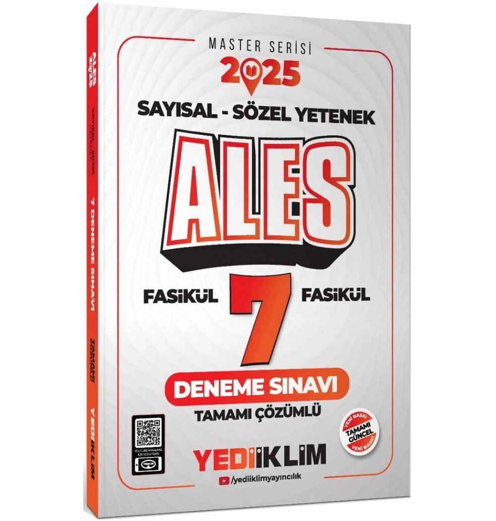 Ales Sayısal Sözel Yetenek 7 Çözümlü Deneme Yediiklim