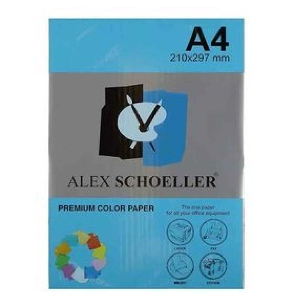 Alex Schoeller Renkli̇ Fotokopi̇ Kağidi A4 K.Mavi̇ Alx-620
