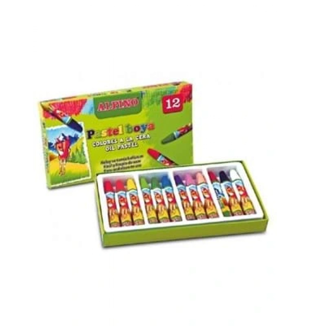 Alpino Yağlı Pastel Boya 12 Renk Karton Kutu Dc-008299