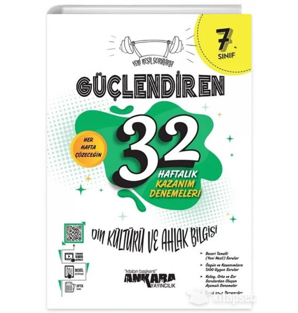 Ankara 7. Sınıf 32 Haftalik Di̇N Kültürü Kazanim Denemeleri̇
