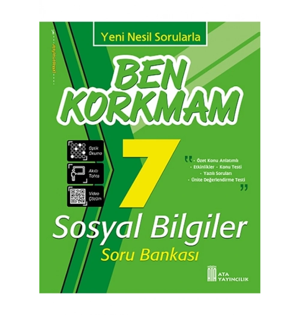 Ata 7.Sınıf Sosyal Bilgiler Soru Bankası Ben Korkmam