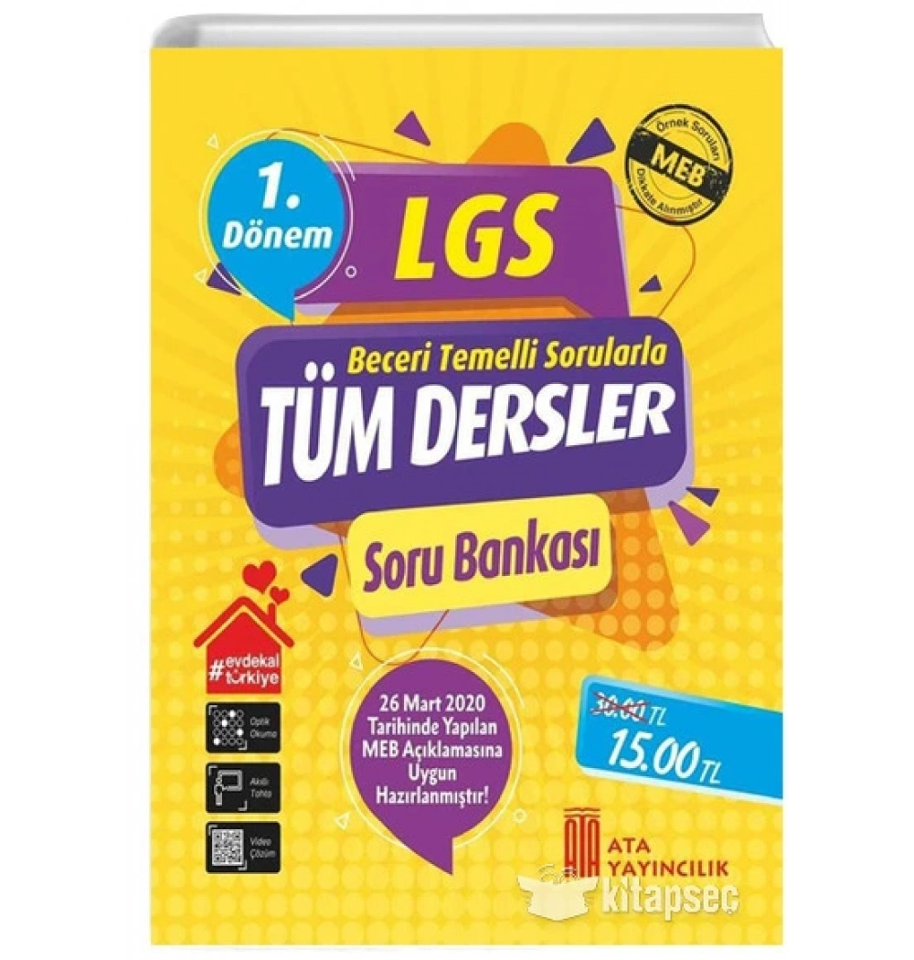 Ata 8.Sınıf Lgs Tüm Dersler 1.Dönem Soru Bankası