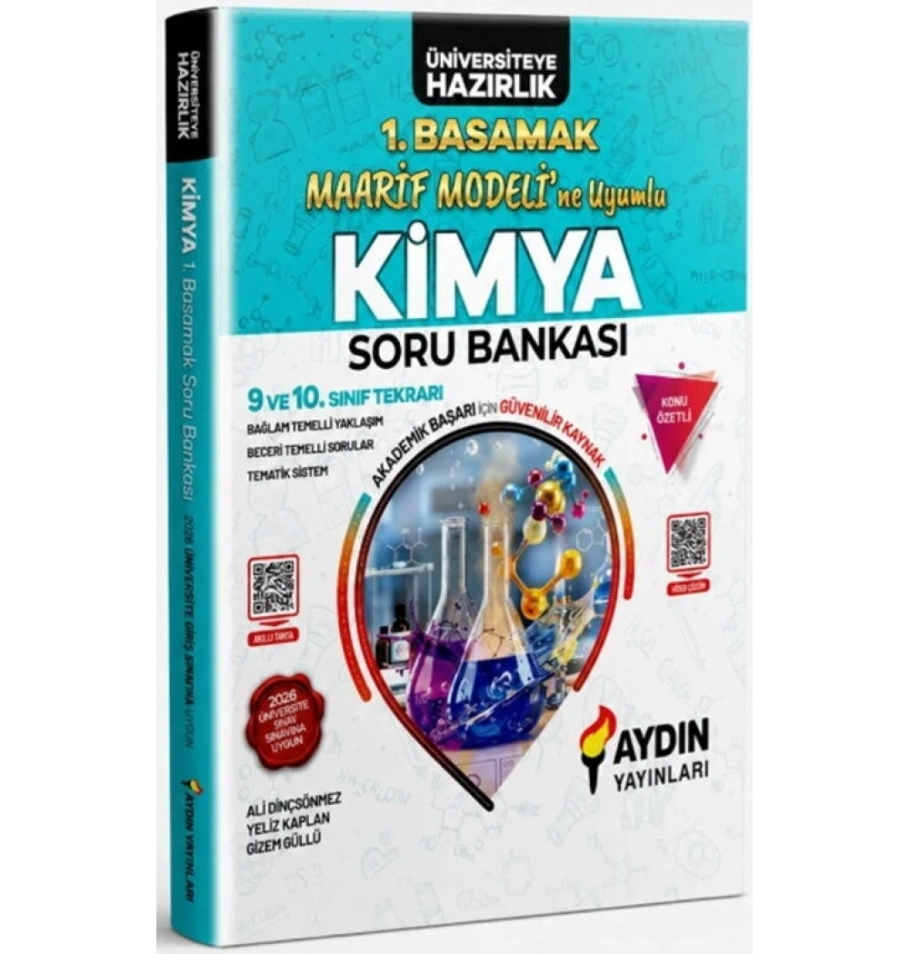 Aydın Tyt Kimya Soru Bankası 1.Basamak Maarif Modeli 9-10.Sınıf Tekrarı