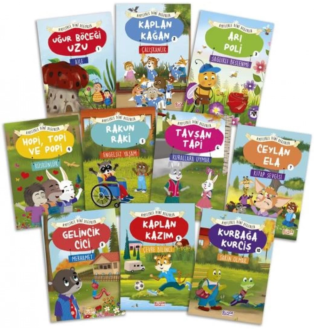 Ayetlerle Dini Değerler 10 Kitap Set Mini Boy Gülce Çocuk