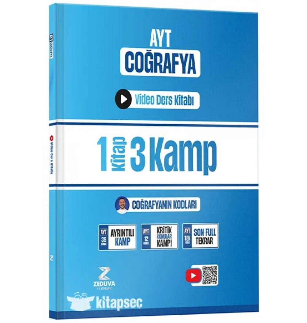 AYT COĞRAFYA VİDEO DERS KİTABI 1 KİTAP 3 KAMP ZEDUVA YAYIN
