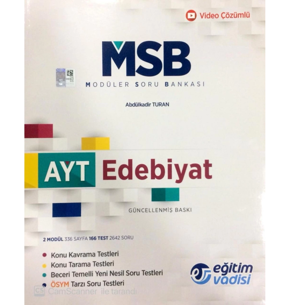 Ayt Edebiyat Soru Bankası Eğitim Vadisi