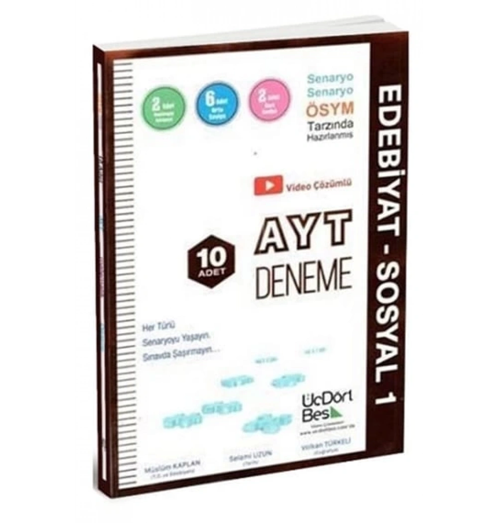 Ayt Edebiyat Sosyal-1 Ösyem Tarzı 10 Deneme Üçdörtbeş