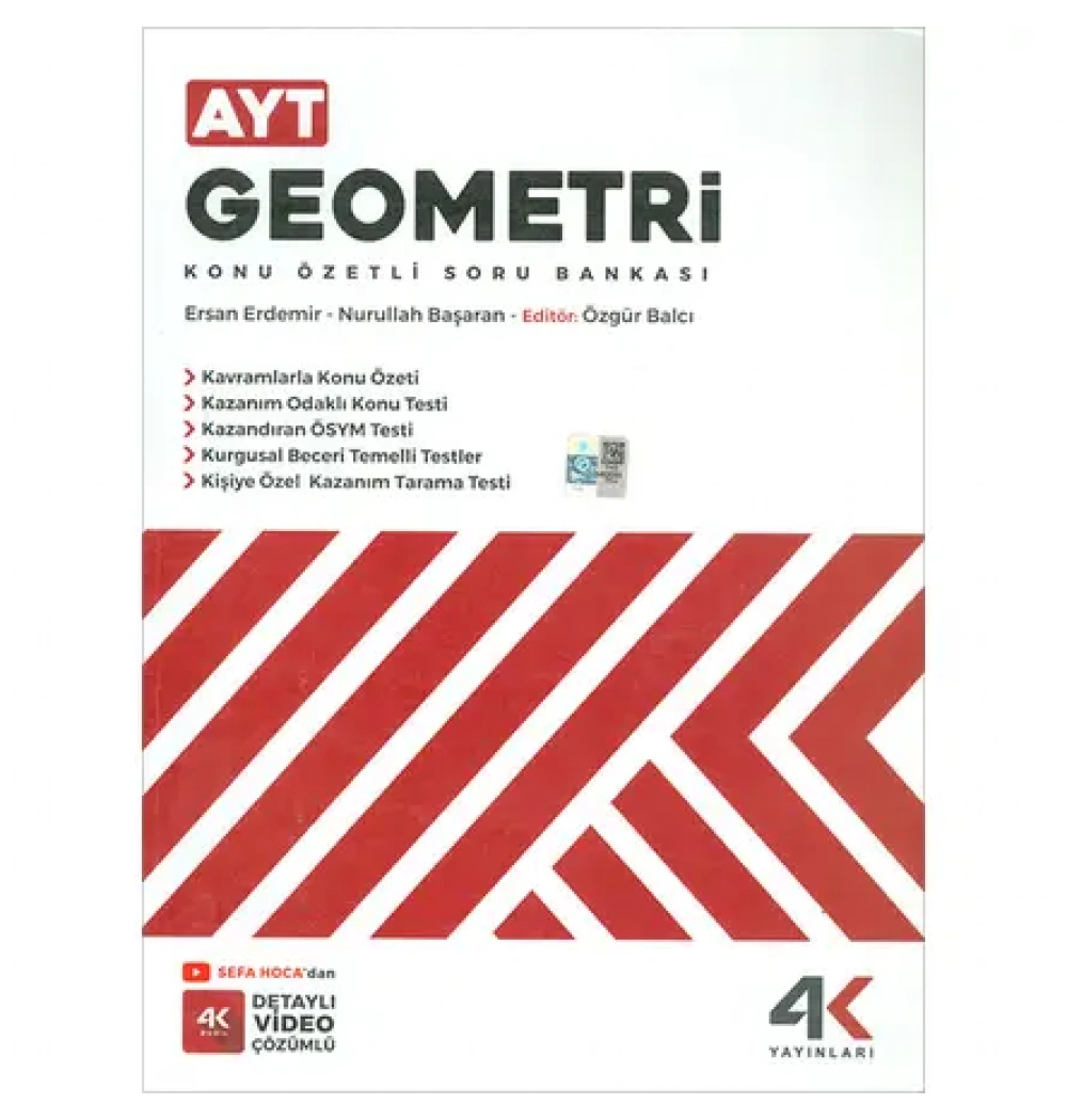 Ayt Geometri Konu Özetli Soru Bankası 4 K Yayınları
