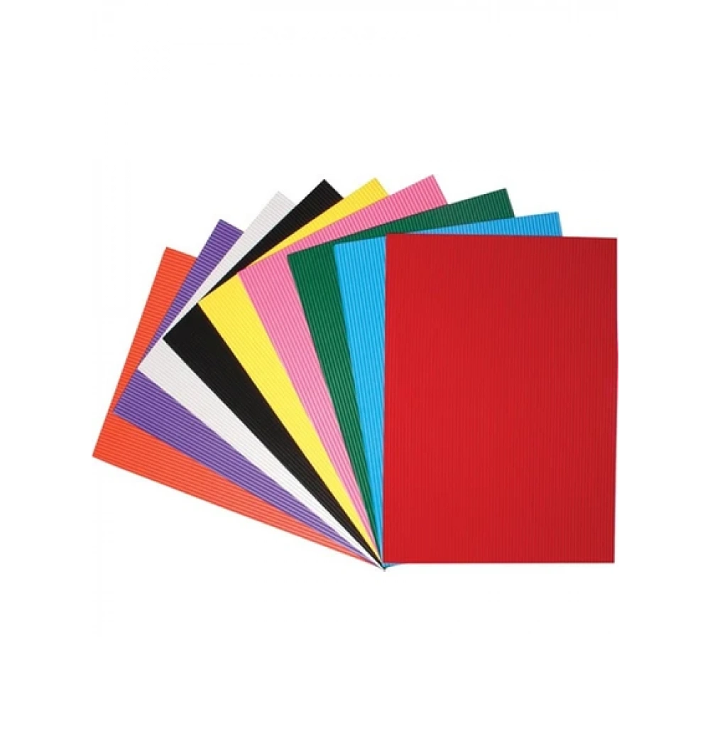 Bafix Eva A4 Oluklu 10Lu Renkli