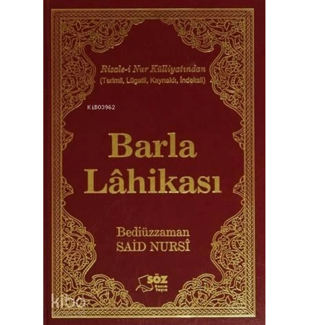 Barla Lahikası - Büyük Boy - Söz Basım Yayın