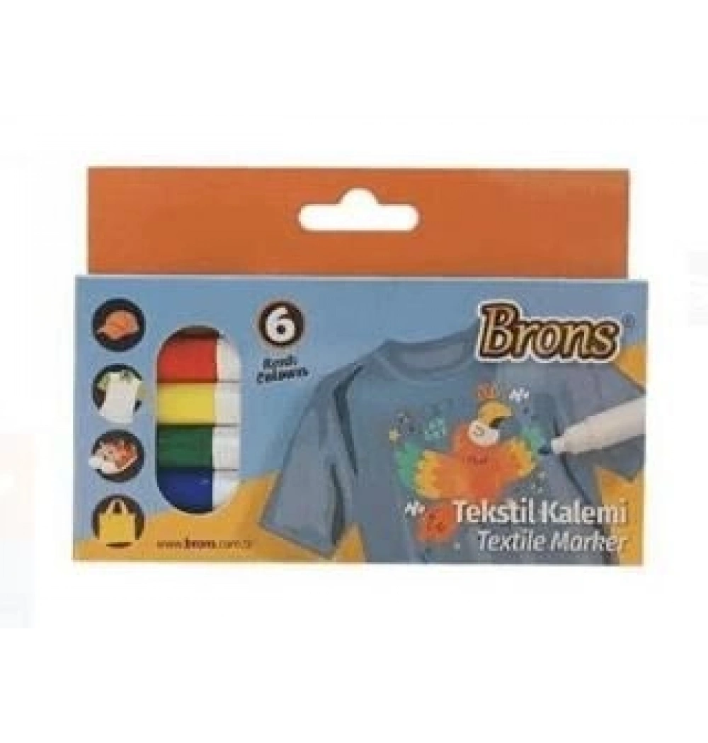 BRONS TEKSTİL KALEMİ 6LI SET MARKER