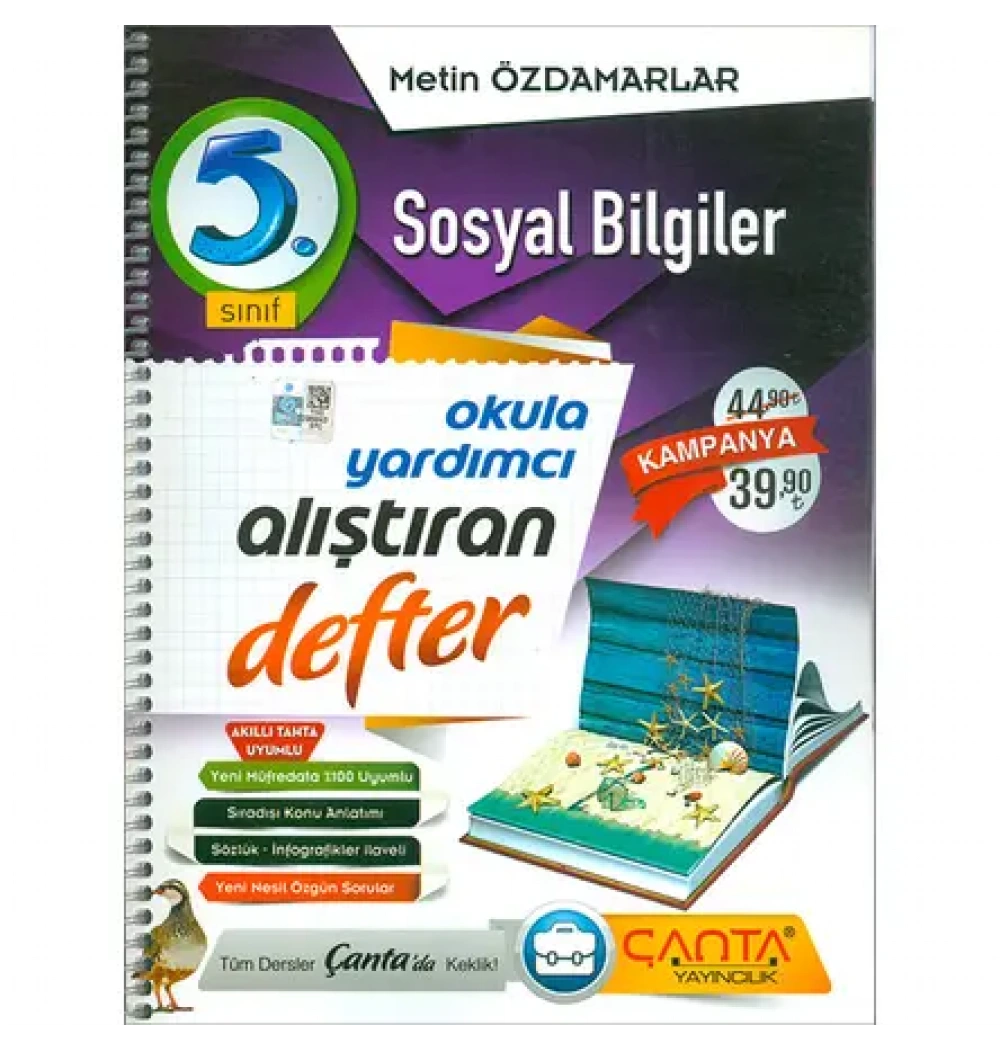 Çanta 5.Sınıf Sosyal Bilgiler Alıştıran Defter