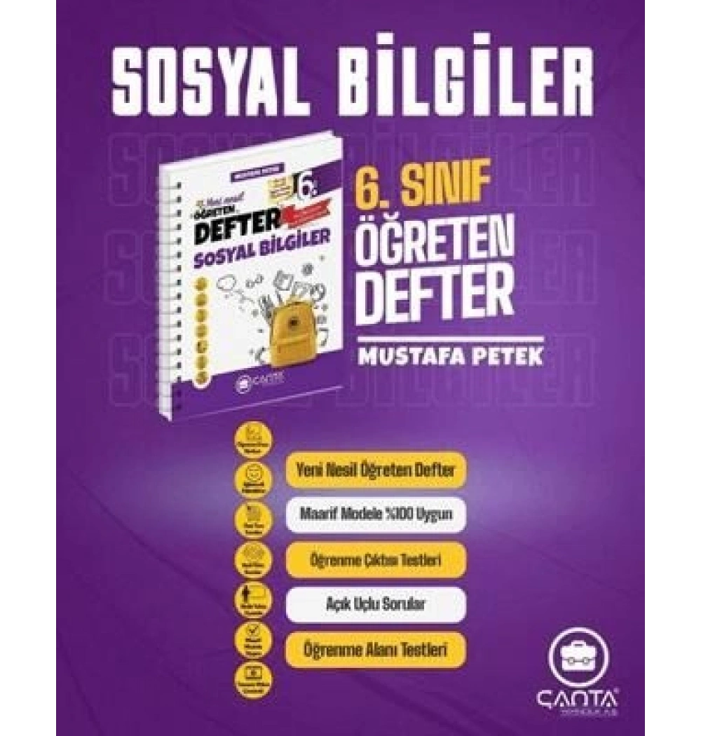 ÇANTA 6.SINIF SOSYAL BİLGİLER MUSTAFA PETEK