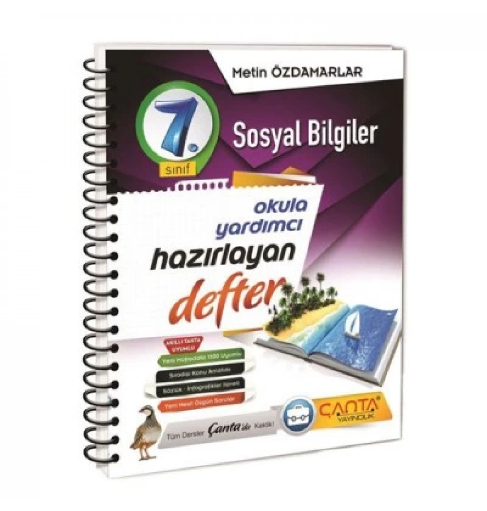 Çanta 7.Sınıf Sosyal Bilgiler Hazırlayan Defter