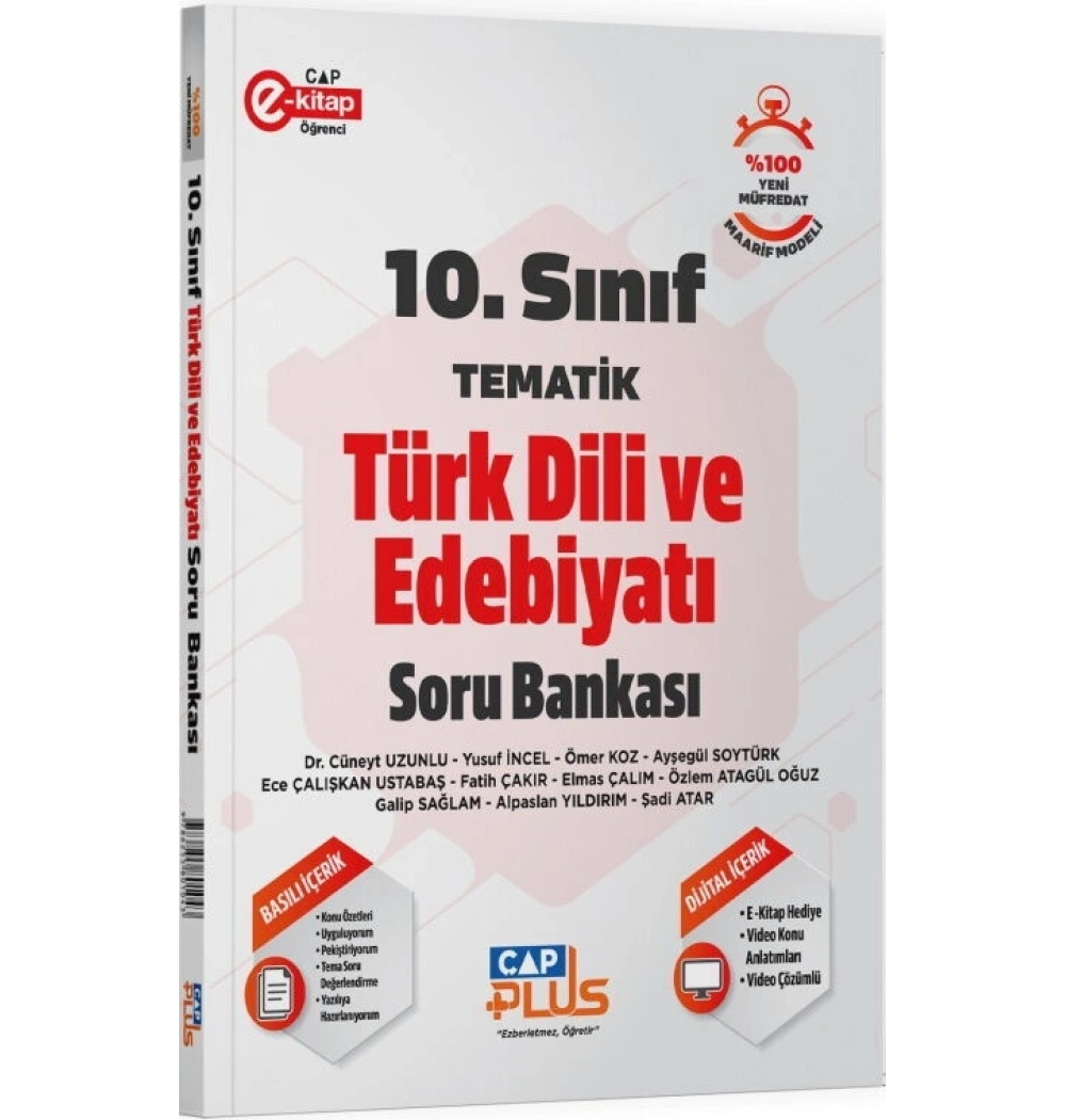 Çap 10. Sınıf Tematik Türk Dili Edebiyatı  Soru Bankası Çap Plus